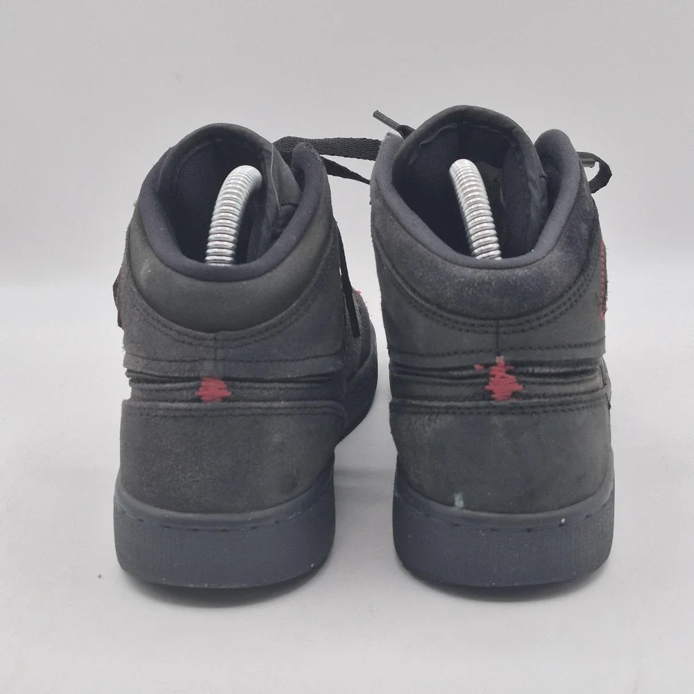 Jordan Air Jordan 1 Mid Shoes Youth‎ Size 6Y Black Suede Basketball FQ7742-001